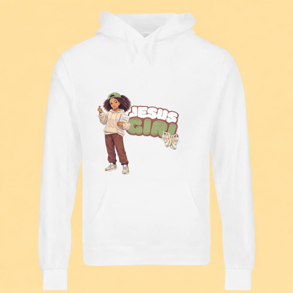 👉🏽 Hoodie Jesus Girl Blanc